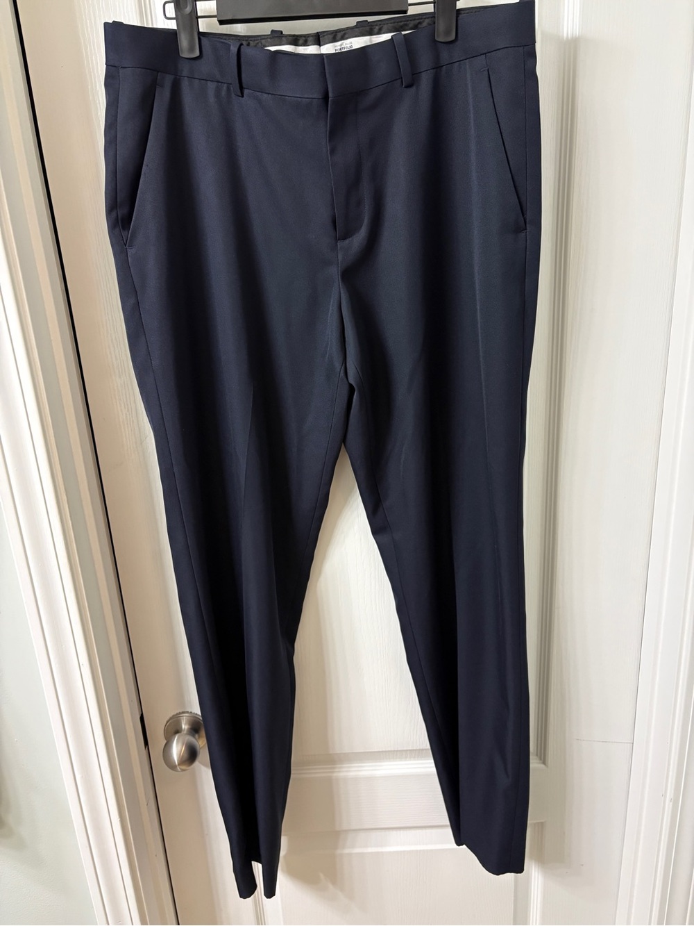 Perry Ellis Portfolio Modern Fit Navy Blue Dress Pants Size 34x32